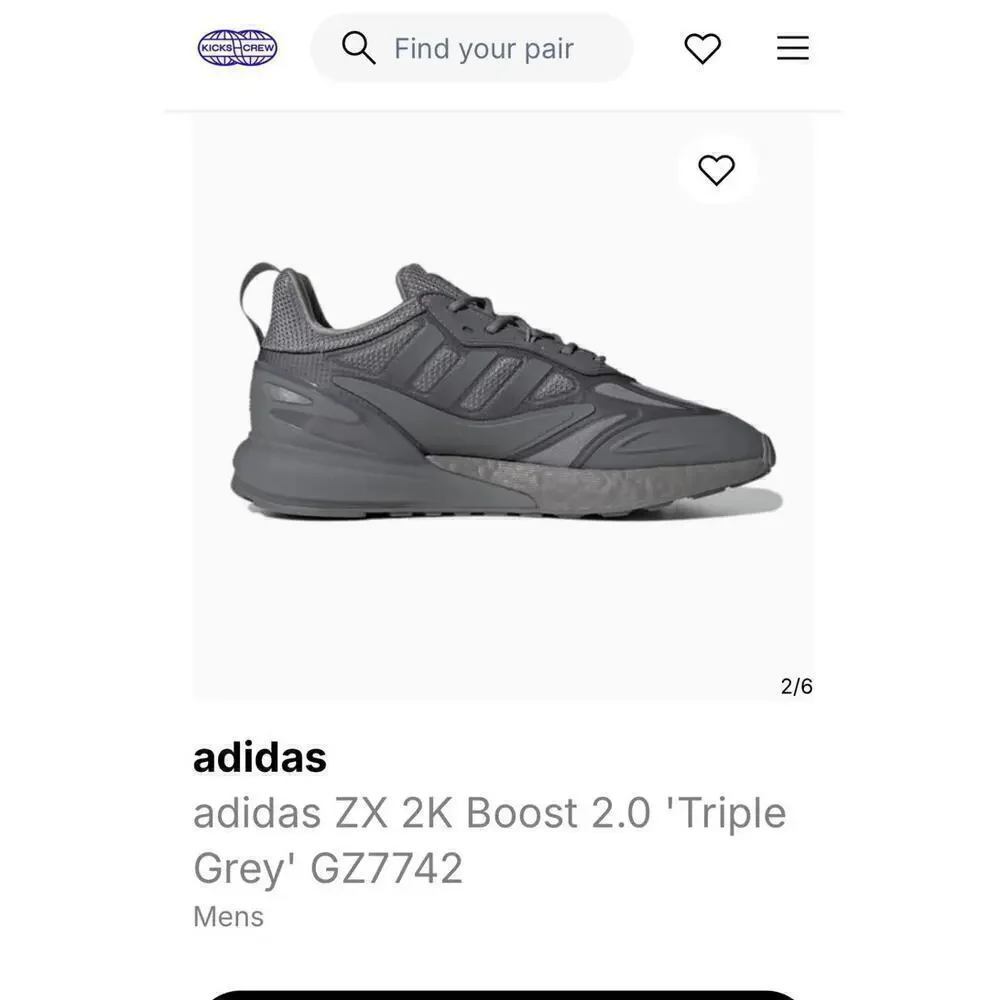 Adidas Men’s ZX 2K Boost 2.0 M GZ7742 Sports Shoes/ size-12.5